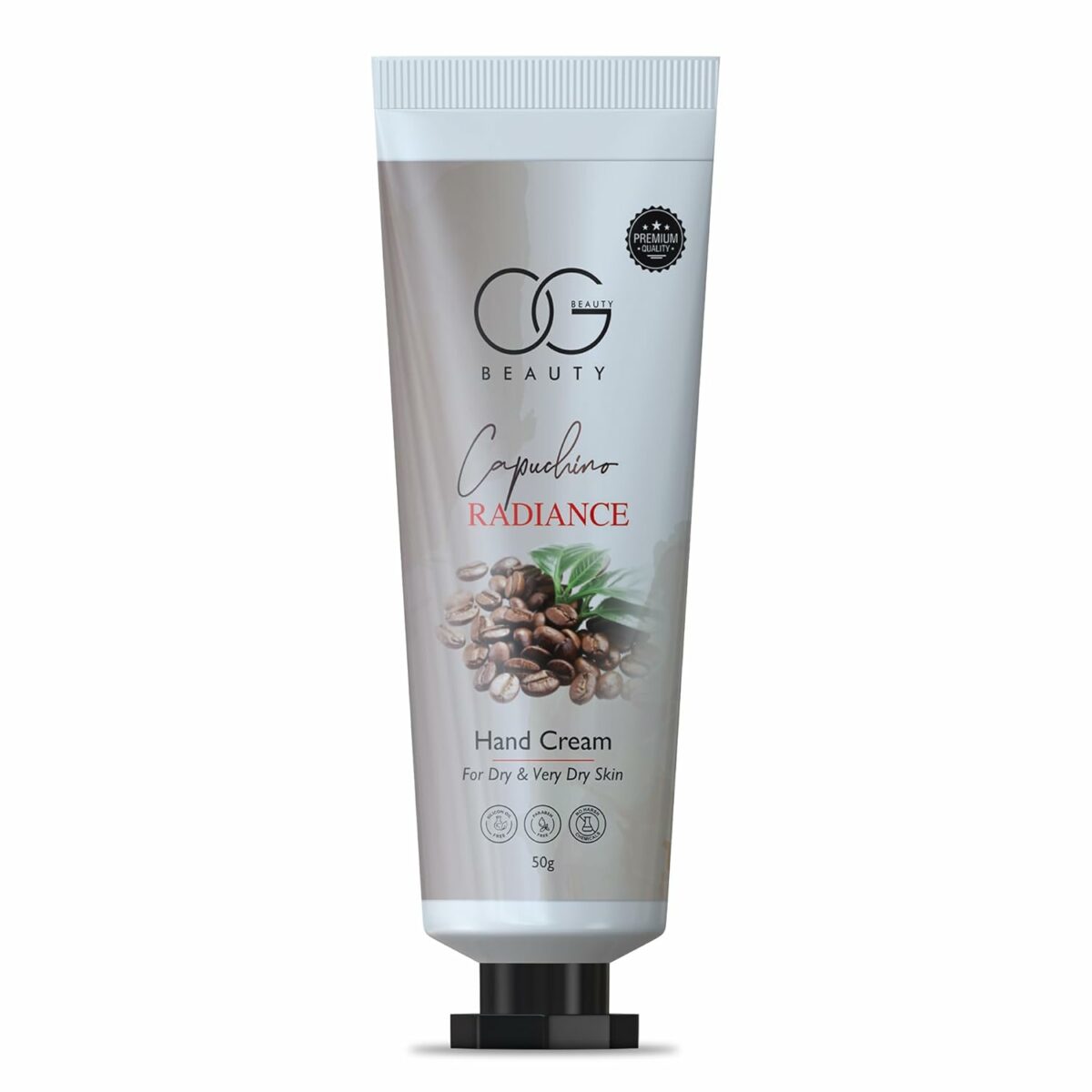 OG BEAUTY Capuchino Refreshing Coffee Hand Cream | For Intense Moisturization & Softer Smoother Skin | Non Greasy Formula & Fast Absorbing Formula | 50 GM