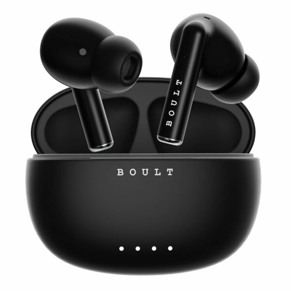 Boult Audio W20 Truly Wireless in Ear Earbuds with 35H Playtime, Zen™ ENC Mic, 45ms Low Latency, 13mm Bass Drivers, Type-C Fast Charging, Made in India, Touch Controls, IPX5 ear buds TWS (Space Black)