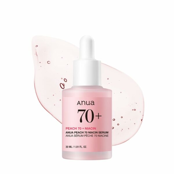 Anua Peach 70% Niacinamide Serum 30ml / brightening hydrating face serum hyperpigmentation treatment reducing melanine daily clean beauty (1.01 fl. oz.)