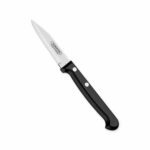 TRAMONTINA Ultracorte Stainless Steel Vegetable and Fruit Knife/Chaku,7cm/2.7" | Black | Straight/Plain Edge | Antimicrobial |Polypropylene Handle |Dishwasher Safe | 5 Year Warranty* | Made in Brazil