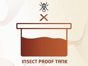 insect proof tank, no insects in water filter, protects from insects infestation, livpure water