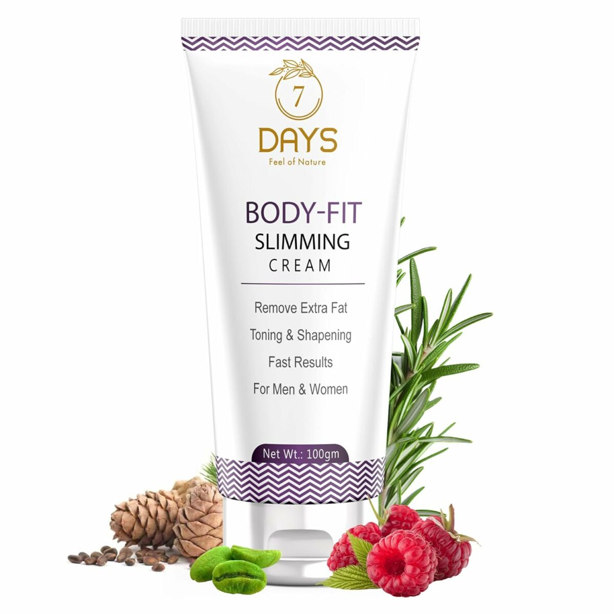 7DAYS NATURAL Body Fit Slimming Cream for Men & Women | Remove Extra Fat | Toning & Shapening(100 Gm)