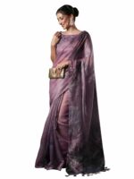 AKHILAM Women's Organza Floral Printed Saree With Unstitched Blouse Piece(SANKARI101_SU_Parent)