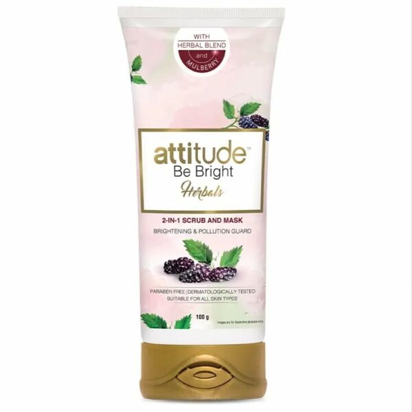 Attitude Be Bright Herbals 2-in-1 Scrub and Mask 100gm