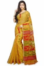 BENGAL HANDLOOM Exclusive Women's Soft Dhakai Padma Pata Jamdani Sarees