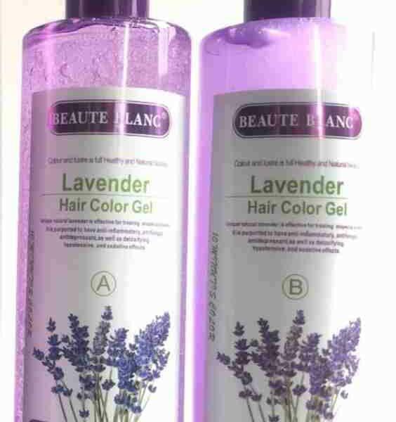 Beaute Blanc Lavender Hair Color Dye Gel Natural Color for Men and Women Hair - Black 1000 ml