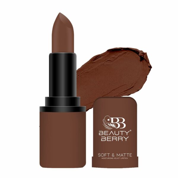 Beauty Berry Soft & Matte Moisturizing Velvet Lipstick For Women - Long-Lasting, Hydrating, High-Pigment Color. (Shade 10)