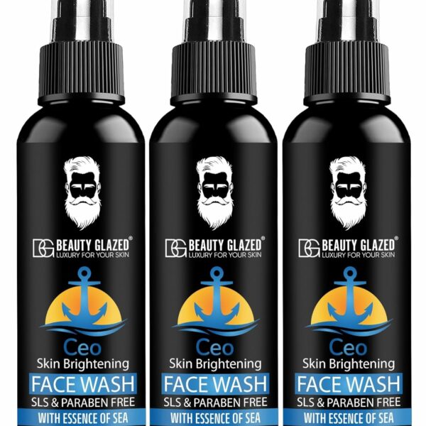 Beauty Glazed Ceo Gel for Men, Fights Acne & Pimple, Skin Brightening, All Skin Types Face Wash (300 ml) (Pack Of 3 Pcs)