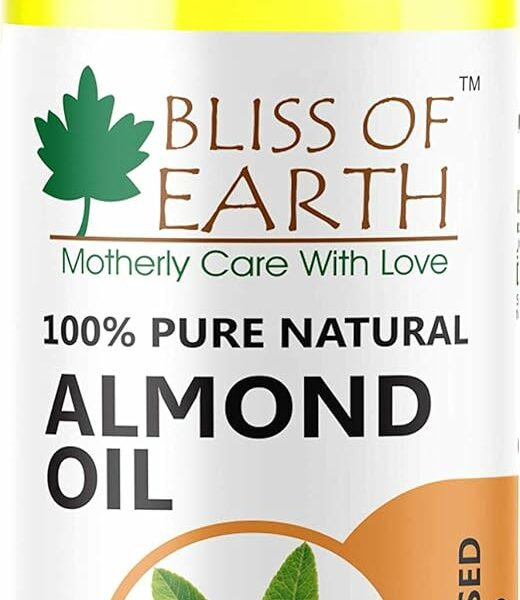 Bliss of Earth� 100% Pure & Natural Sweet Almond Oil (Coldpressed & Unrefined) Extracted From Whole Almond Kernels (100ML)