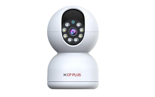 CP PLUS 3MP Smart Wi-fi CCTV Camera | 360° & Full HD Home Security | Full Color Night Vision | 2-Way Talk | Advanced Motion Tracking | SD Card Support (Upto 256GB) | IR Distance 20Mtr | EZ-P31