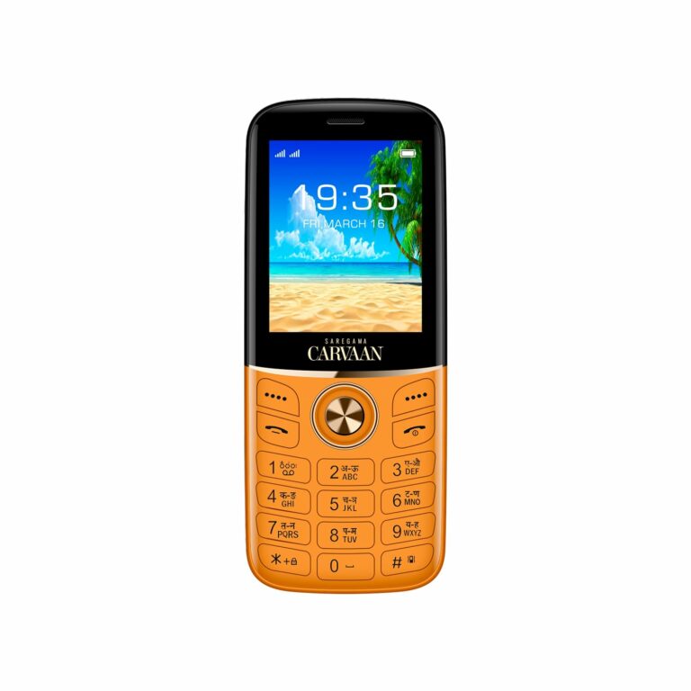 Carvaan Saregama Hindi (DON Lite M23)- Keypad Mobile Phone - 351 Pre-Loaded Evergreen Hindi Songs, Dual Sim, 2.4 Inch Display, 1400 mAh Battery, 600 MB Memory, FM, BT, Camera with Flash | Iris Orange