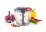 Clazkit Plastic Kitchen Dori Handy Vegetable and Fruit Manual Onion Dry Fruit Salad Maker Vegetable Quick String Chopper Machine, Cutter – 6 Stainless Steel Blades, 900ml/1000ml, (Color May Vary)