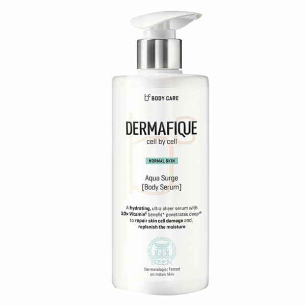 Dermafique Aqua Surge Body Serum with Shea Butter - 300ml, Body Lotion for Normal Skin, with 10x Vitamin E Benefits and Glycerine, Repairs Skin Cell Damage, Moisturizer for Body | Dermatologist Tested