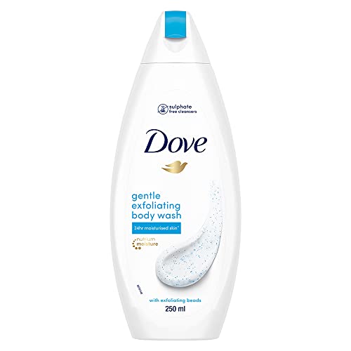 Dove Gentle Exfoliating Nourishing Body Wash, Mild Cleanser Moisturizes Skin, Balances Ph, For All Skin Type, 250 ml