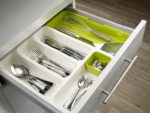 Drixty Anudas Expandable Cutlery Tray Plastic Drawer Holder To Store Organize Spoons Toiletries For Home Kitchen,Bed,Multipurpose Cutlery Organizer Tray/Store Plate For Modular Kitchen-Utensils,Green