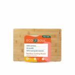 ECO SOUL [12 x 8 inch, Medium] Bamboo Cutting Board | Wooden Vegetable Chopping Board | Bamboo Wood Kitchen Accessories (30 x 20 cm)