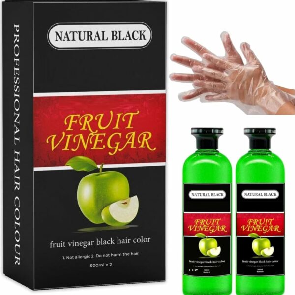 EPICK Fruit Vinegar Gel Hair Color Natural Hair Color Dye for Black Hair Dye(500ml x 2) - Black | Made In India