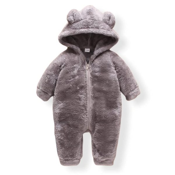 First Kick Unisex Baby Flannel Jumpsuit Classical Style Cosplay Clothes Bunting Outfits Snowsuit Hooded Romper Outwear