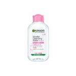 Garnier Micellar Cleansing Water - Gentle Cleanser & Make Up Remover For Everyday Use - Suitable For Sensitive Skin, Dermatologically Tested, Vegan, For Men & Women, Remove 100% Dirt, Pollution, 125ml