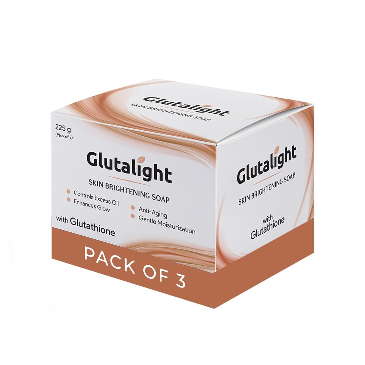 Glutalight Skin Lightening Soap with 1% Glutathione |Reduces Dark spots, Age Marks |for Skin Brightening – 75GM (Pack of 3)