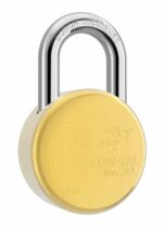 Godrej Nav-tal Ultra XL+ 3 Ton Round Padlock Brass Finish Home Door Lock with 4 Keys (Gold, Pack of 1)