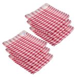 Heart Home Duster | Wet Dry Cleaning Napkin | Cotton Kitchen Duster | 300 GSM Kitchen Cleaning Clothes | Pocha For Kitchen | Car | Desk | Fan | Set of 6 | 101 | Pink