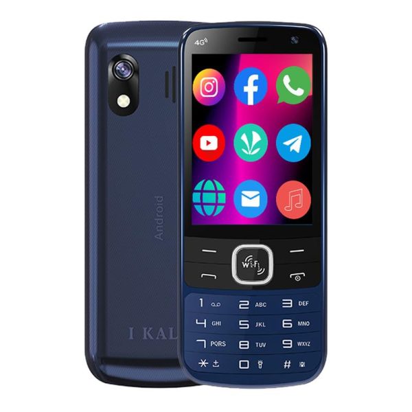 IKALL K333 4G Touch & Type Android Keypad Mobile | WiFi & 4G Sim Support | 2.8 Inch HD+ Display, 2GB Ram 16GB Storage | 11 Pre-Installed including WhatsApp, Facebook, YouTube and Instagram -Royal Blue