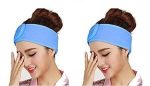 INOIN Beauty Parlour Accessories Cotton Facial Head Band, Adjustable Elastic Headband, Non-slip Stretchable Washable Makeup For Yoga, Sport, Wrap Head Bands Makeup Headband (Multicolor) (Pack of 3)