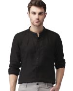 IndoPrimo Men's Linen Cotton Casual Shirt for Men Full Sleeves