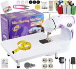 JAXHOM Sewing Machine For Home Tailoring I Silai Machine With Table Set I Stitching Machine For Home Use With Foot Pedal, Adapter And Fully Loaded Sewing Kit Set, Multicolour