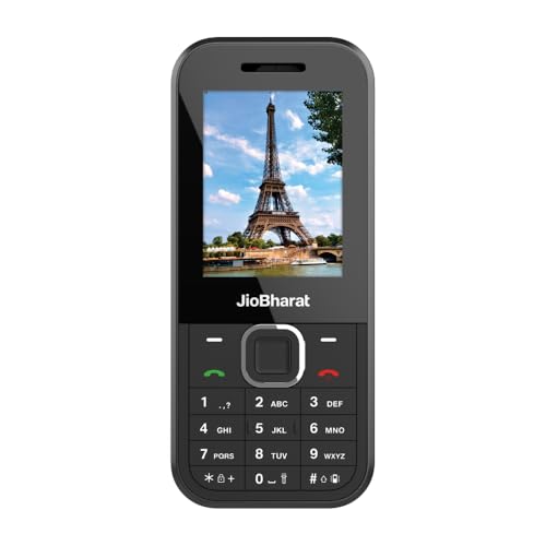 JioBharat B2 4G Keypad Phone with JioTV, JioCinema, JioSaavn, JioPay (UPI), JioChat, JioPhotos Powerful 2000mAh Battery, LED Torch, Digital Camera | Black | Locked for JioNetwork