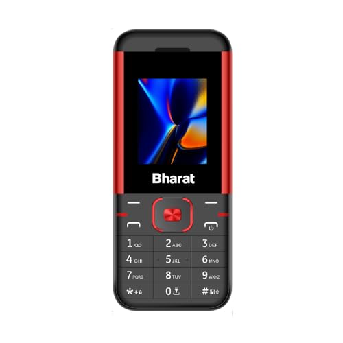 JioBharat K1 Karbonn 4G Keypad Phone with JioCinema, JioSaavn, JioPay (UPI), Long Lasting Battery, LED Torch, Digital Camera | BlackRed | Locked for JioNetwork