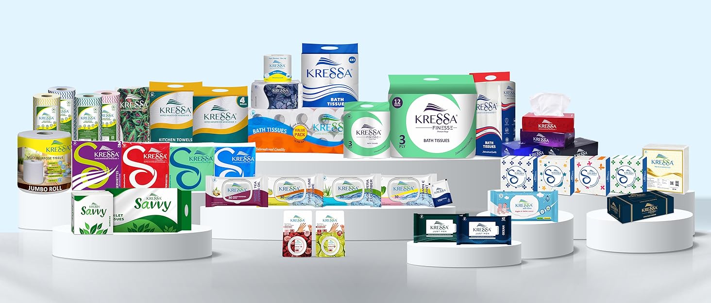 Kressa Range of Premium Tissues & Wipes