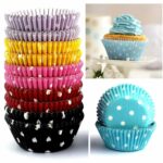 LEGACYCART 100pcs Small Disposable Paper Cup Muffin Round Colorful Cupcake linners Regular Size Cups for Kitchen Baking Microwave or Oven Tray Safe (100)