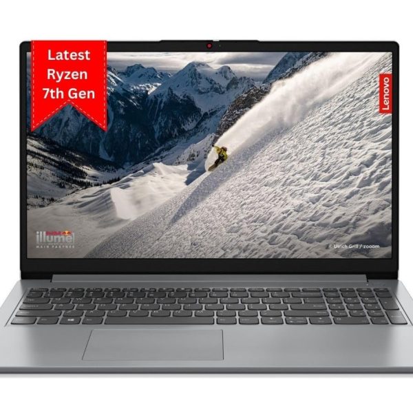 Lenovo IdeaPad 1 AMD Ryzen 3 7320U 15.6" HD Thin and Light Laptop (8 GB/512GB SDD/Windows 11 Home/Office 2021/1Yr ADP Free/Cloud Grey/1.58Kg), 82VG00EVIN