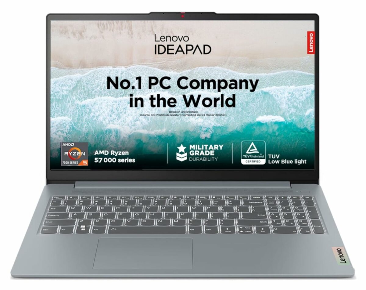 Lenovo Ideapad Slim 3 AMD Ryzen 5 7520U 15.6" (39.6Cm) FHD Thin and Light Laptop (16Gb/512GB SSD/Win 11/Office 2021/Backlit Keyboard/Alexa Built-in/3 Month Game Pass/Arctic Grey/1.62Kg), 82XQ008VIN