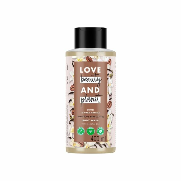 Love Beauty And Planet Coffee & Warm Vanilla Sulfate Free Body Wash | Liquid Shower Gel | Hydrating | Paraben free 400 ml