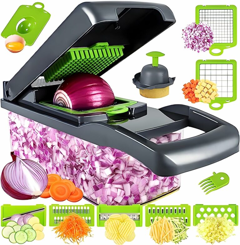 MAIPOR By Vivatra 13 In 1 Vegetable & Fruits Cutter, Slicer, Dicer Grater & Chopper, Peeler For Kitchen (13 In 1 Nicer) (Black)