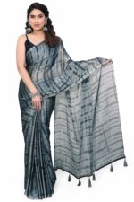 MIRCHI FASHION Women's Chiffon Shibori Dyed Printed Saree with Blouse Piece