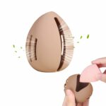 Makeup Sponge Holder Case,Beauty Blender Sponge,Portable Travel Storage Case for Makeup Sponge,Breathable and Stain Resistant(Khaki)