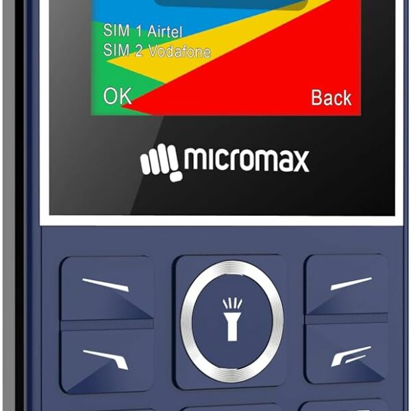 Micromax All-New X1i Smart Dual Sim Keypad Phone | Big 2.4" Display |Type C USB Port | Bright Torch| Wireless FM | Auto Call Recording | Blue |