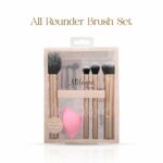 Milagro Beauty All Rounder Makeup Brushes Set of 4 with Makeup Sponge | Ultra Soft Bristles | Easy Blending For Cream, Liquid & Powder Formulation | Professional Face Makeup