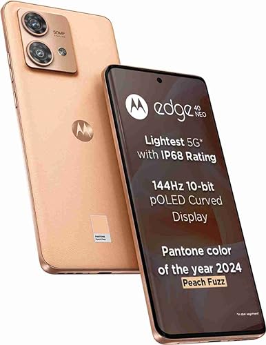 Motorola Edge 40 Neo 5G (Peach Fuzz, 12GB RAM, 256GB Storage)