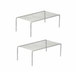 NH10 DESIGNS Stainless Steel Utensils Dish Rack/Multipurpose Rustproof Shelf/Storage Shelves/Stand for Home & Kitchen Cabinet, Cupboard & Pantry (Pack of 2) (NHSP)