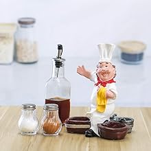 chef salt and pepper holder