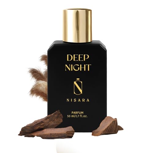 Nisara Deep Night 50ml Unisex Parfum For Men and Women | Unisex Long Lasting Parfum | Premium Perfume | parfum for Gift |Warm Spicy-Woody notes| With Jasmine, Woody & Musky | Fragrance EDP Scent for Men & Women | Perfect Gift For Men & Women