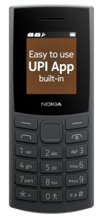 Nokia 106 4G Keypad Phone with 4G, Built-in UPI Payments App, Long-Lasting Battery, Wireless FM Radio & MP3 player, and MicroSD card slot | Charcoal