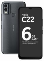 Nokia C22 | 3-Day Battery Life | 6GB RAM (4GB RAM + 2GB Virtual RAM) | 13 MP Dual Rear AI Camera with Night & Portrait Mode | IP52 | Charcoal