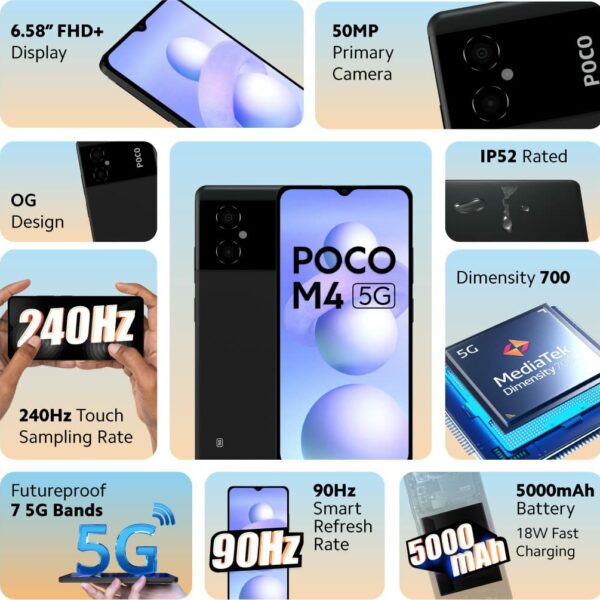 POCO M4 5G go (Power Black, 4GB RAM 64GB RAM)