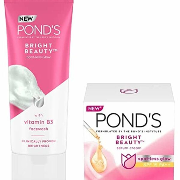 POND'S Bright Beauty SPF 15 PA Fairness Cream 50 g & Pond'S Bright Beauty Spot-Less Fairness & Germ Removal Facewash 200 G